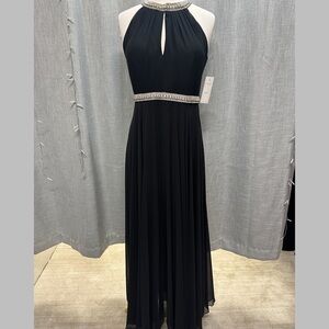 Elegant Black Halter Dress